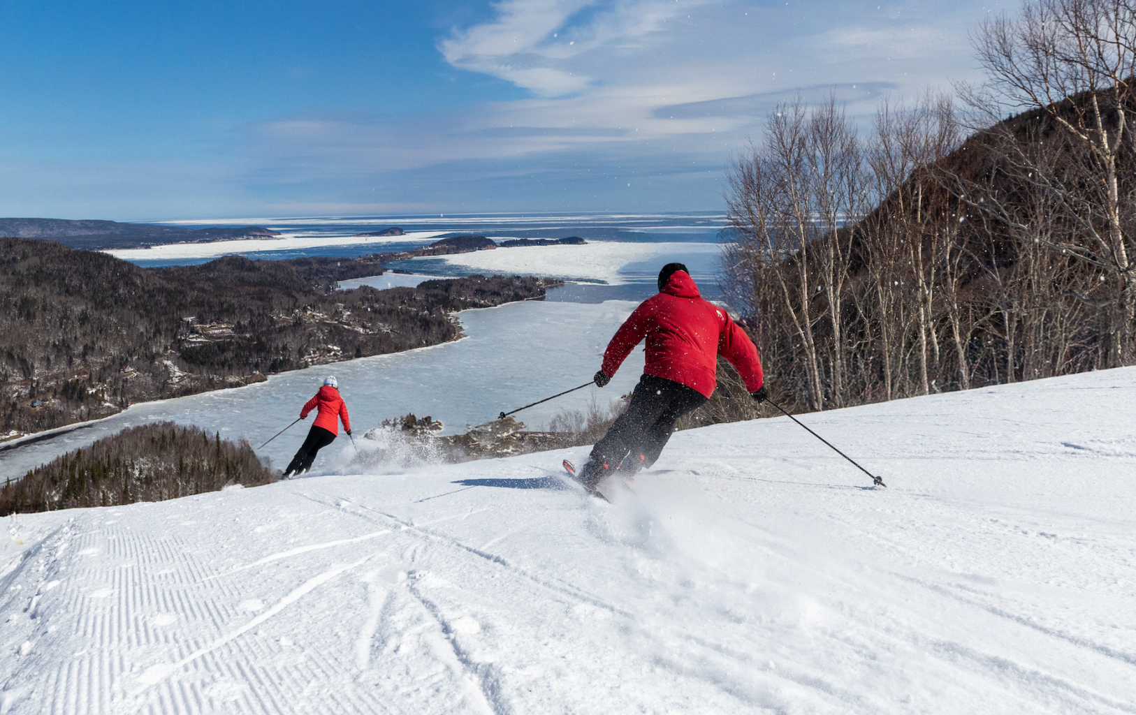Ski Cape Smokey in Canada - a person skiing down a snowy hill.
