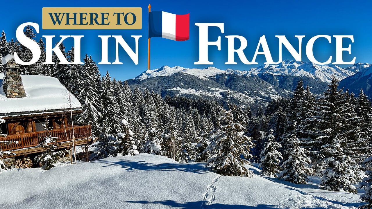 La Bresse-Hohneck in France - a cabin in the snow with the words where to skin france.