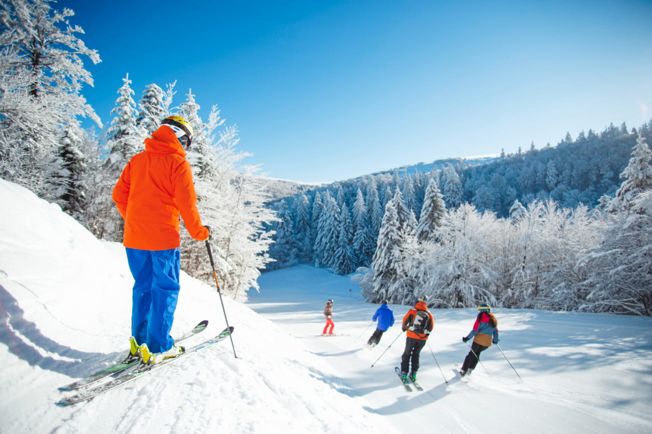 La Bresse-Hohneck in France - a clear blue sky.
