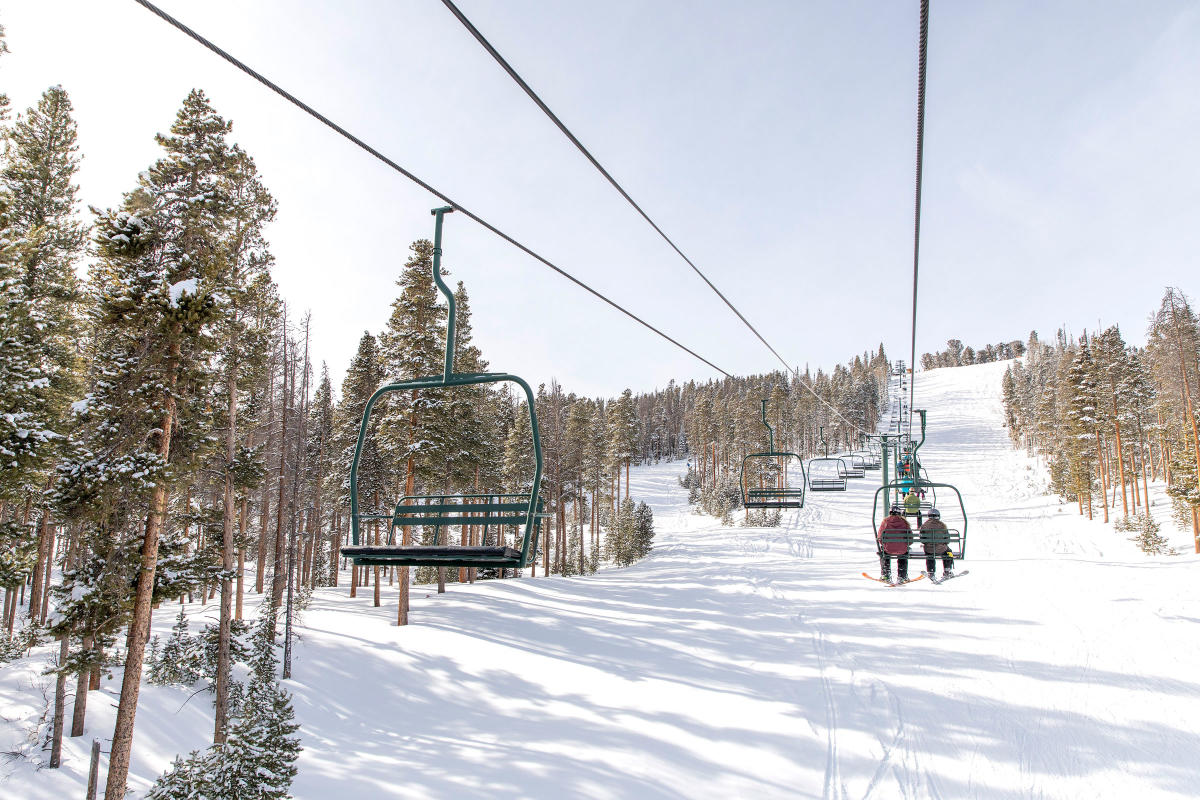 Snowy Range in USA - snow on the ground.