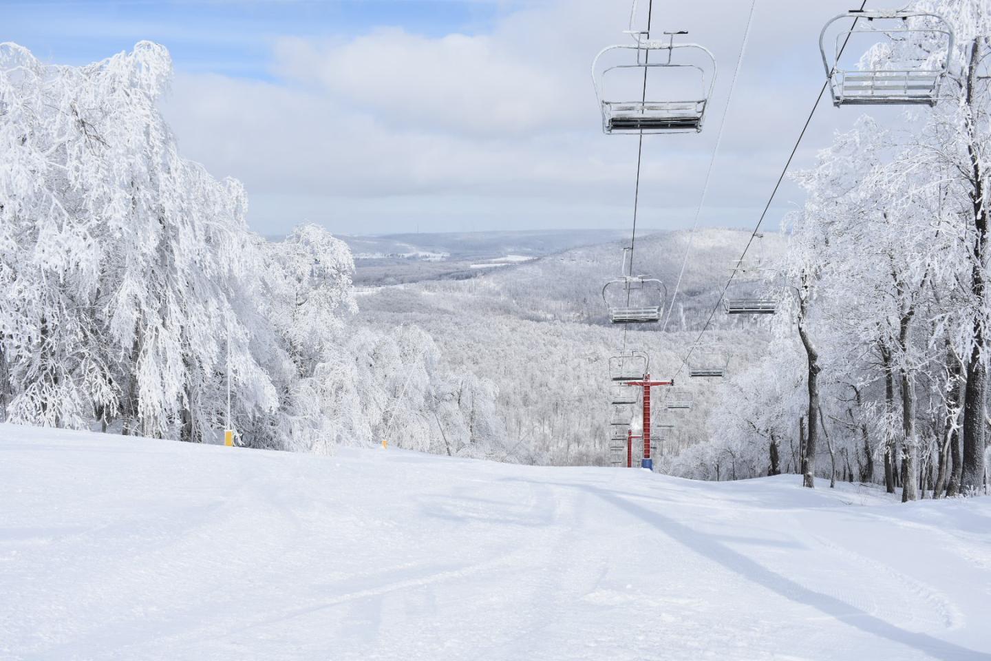 Blue Knob in USA - snow on the ground.