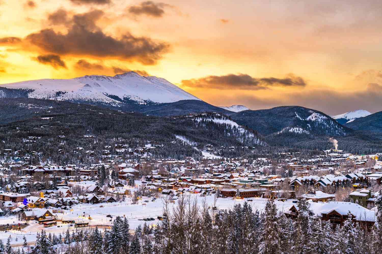 Breckenridge in USA - a view of the town of steamboat, colorado.