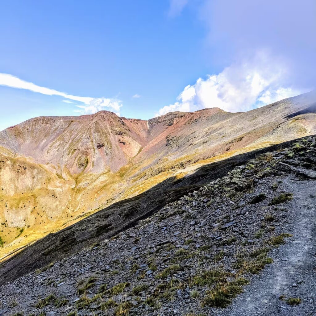 Puigmal in France - the trail up to the summit of the mountain.