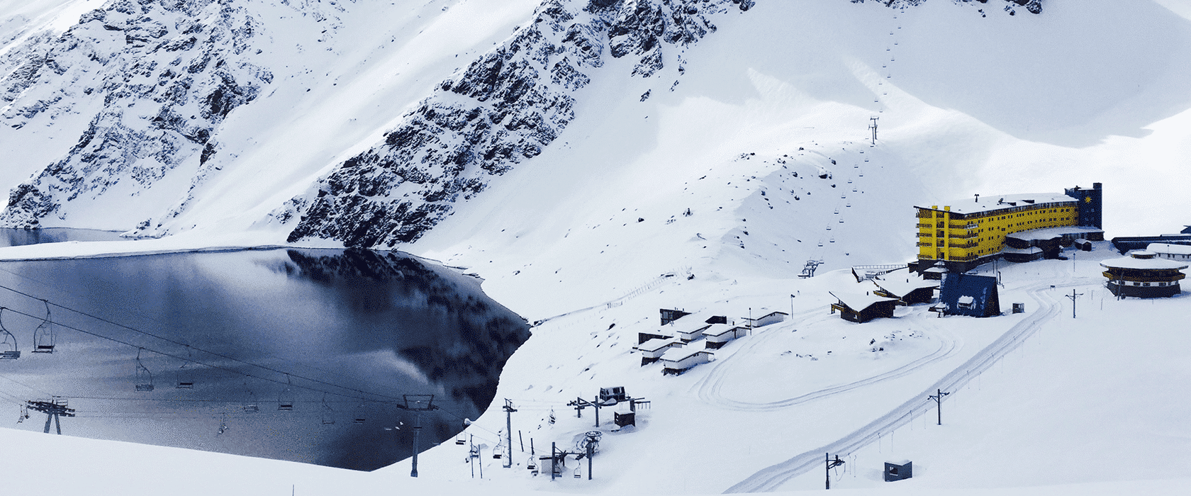 Portillo in Chile - a mountain covered in snow.