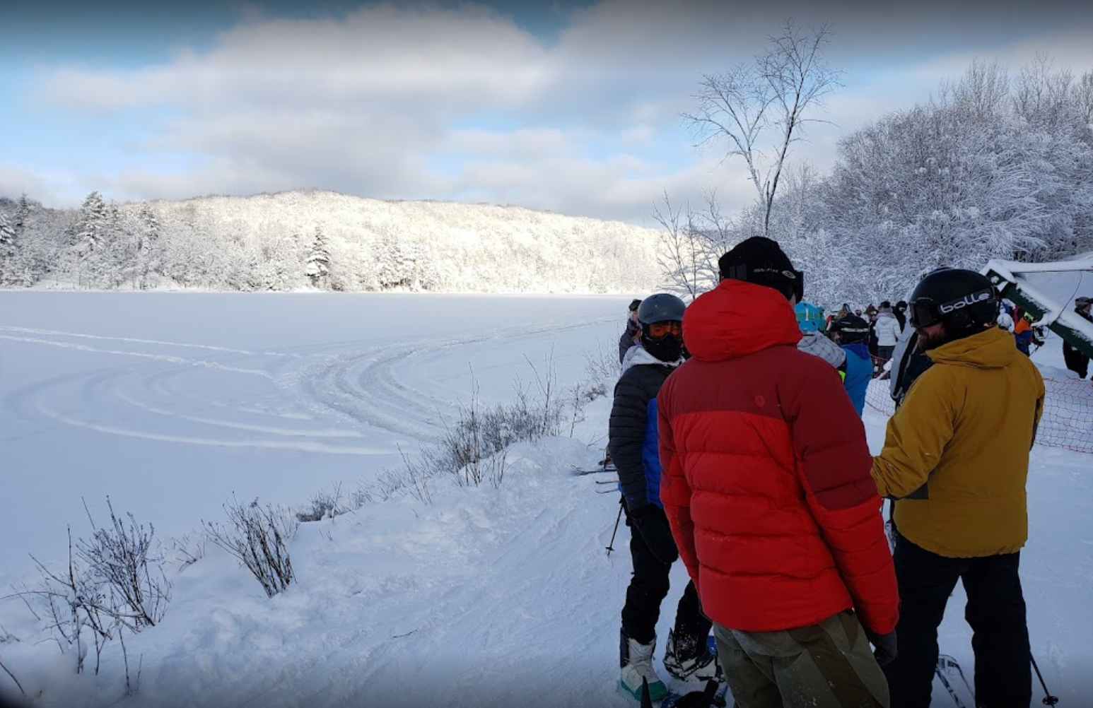 Whitecap Mountains in USA - a group of people standing in the snow.