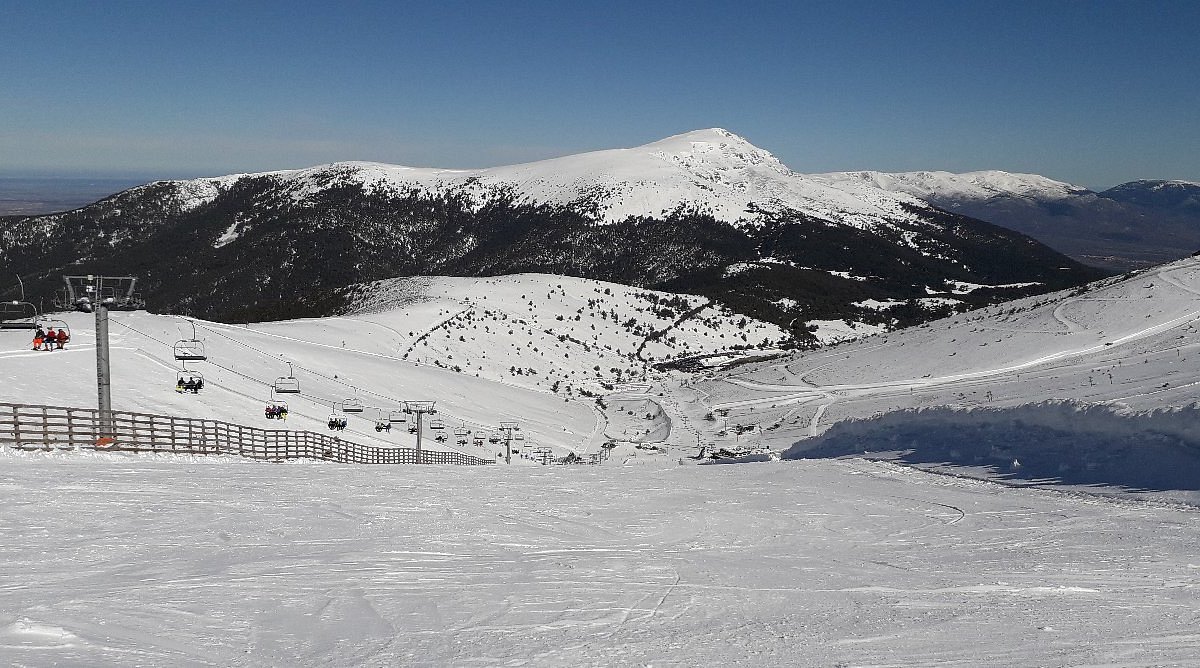 Valdesquí in Spain - a view of the mountains from a ski slope.