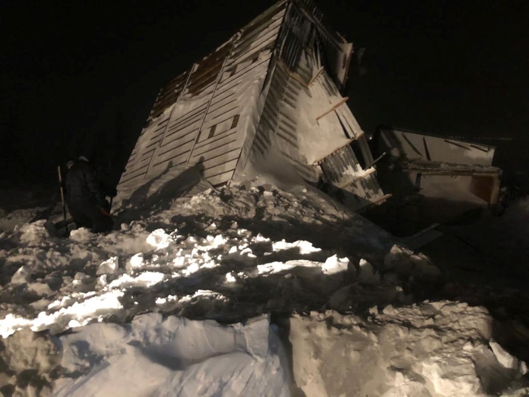 Gora Otdelnaya in Russia - the wreckage of a plane is seen in this image.