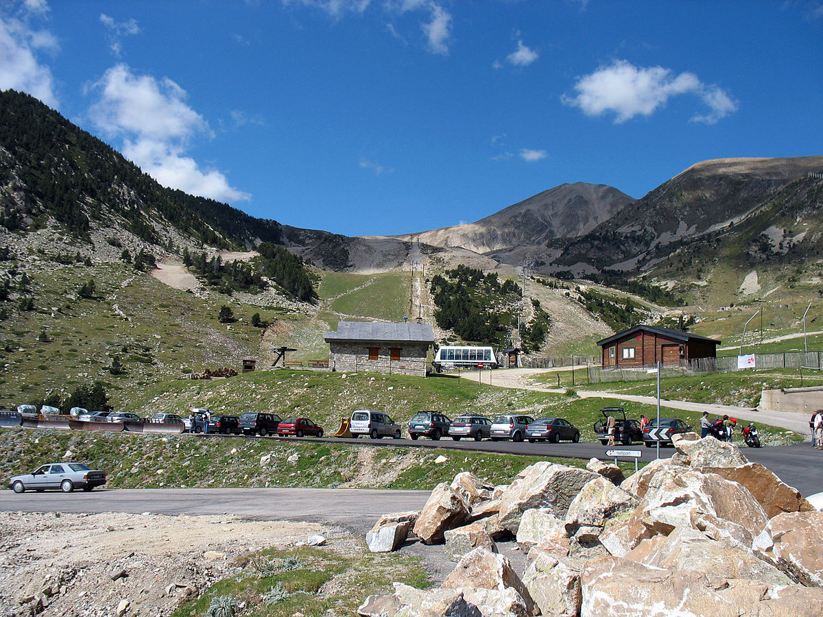Vallter 2000 in Spain - blue sky with white clouds.