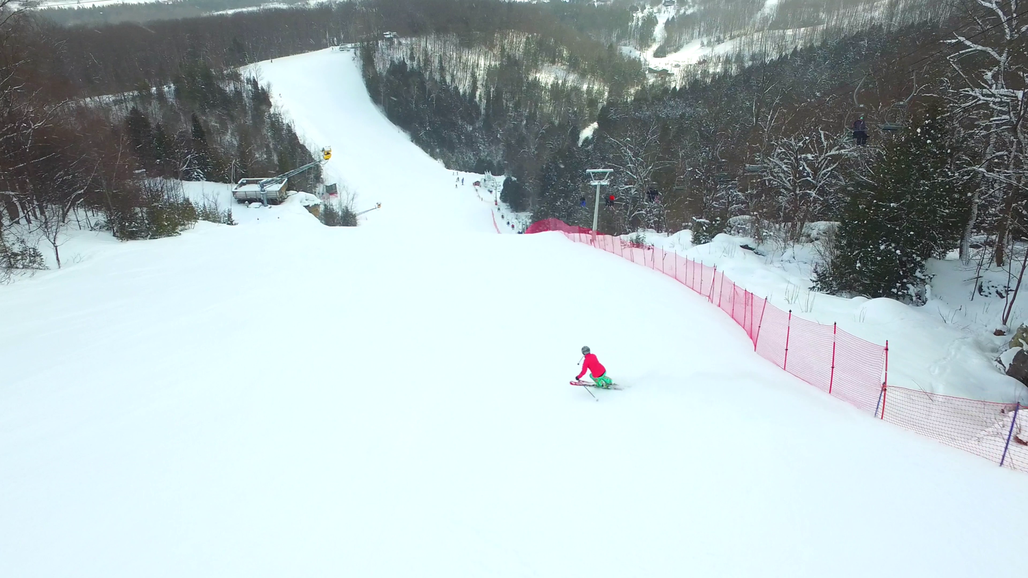 Beaver Valley Ski Club in Canada - a person on a snowboard going down a hill.