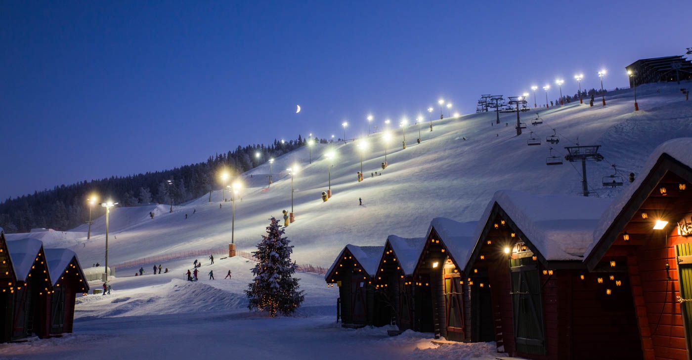 Oy Levi in Finland - the sky is clear.