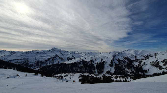 Damüls Mellau in Austria - a snow covered mountain.