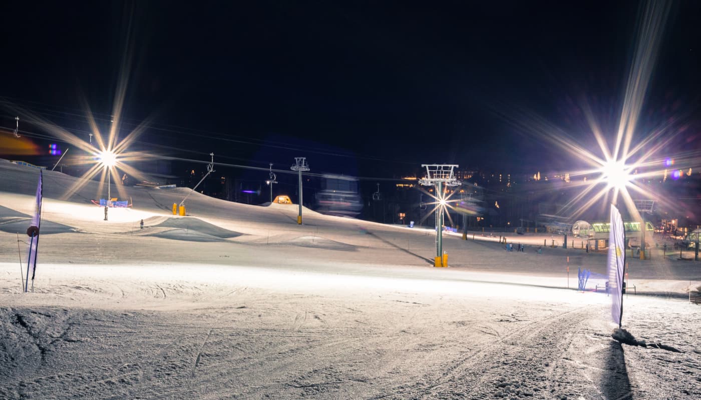 Dollar Mountain – Sun Valley in USA - snow on the ground.