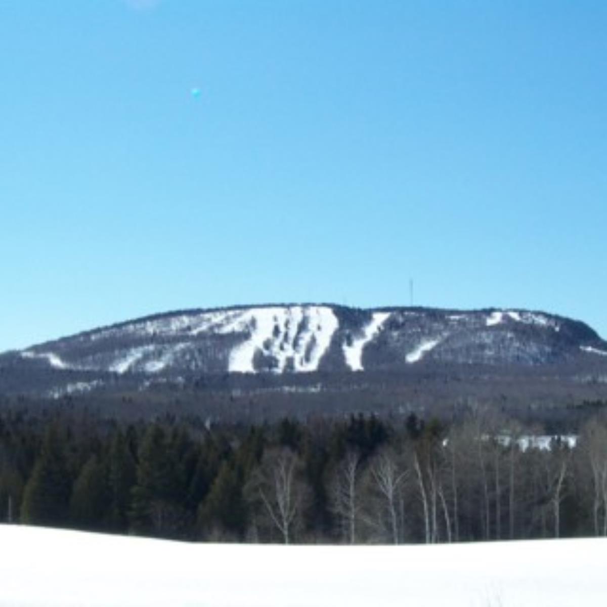 Mont Comi in Canada - the snow is white in color.