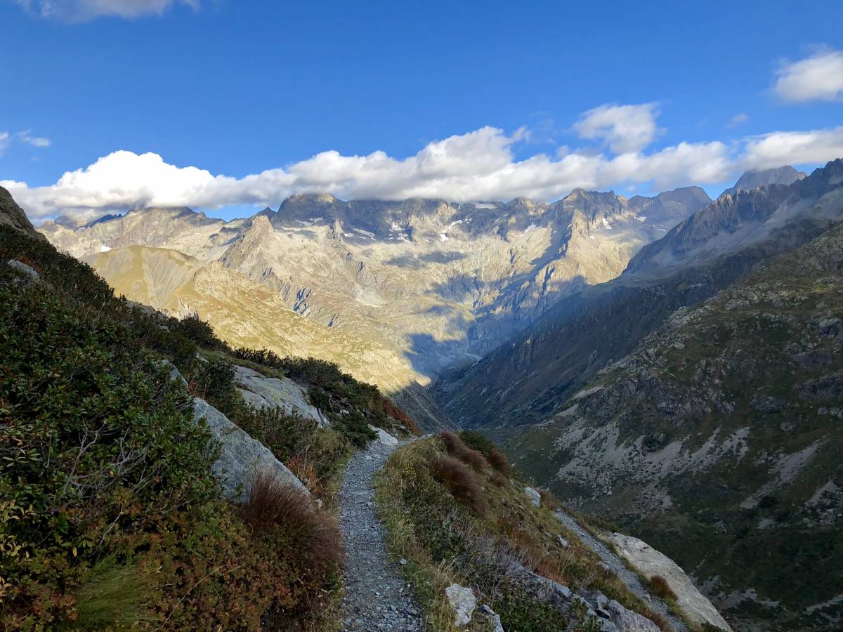 Chaillol in France - the trail up to the top of the mountain.
