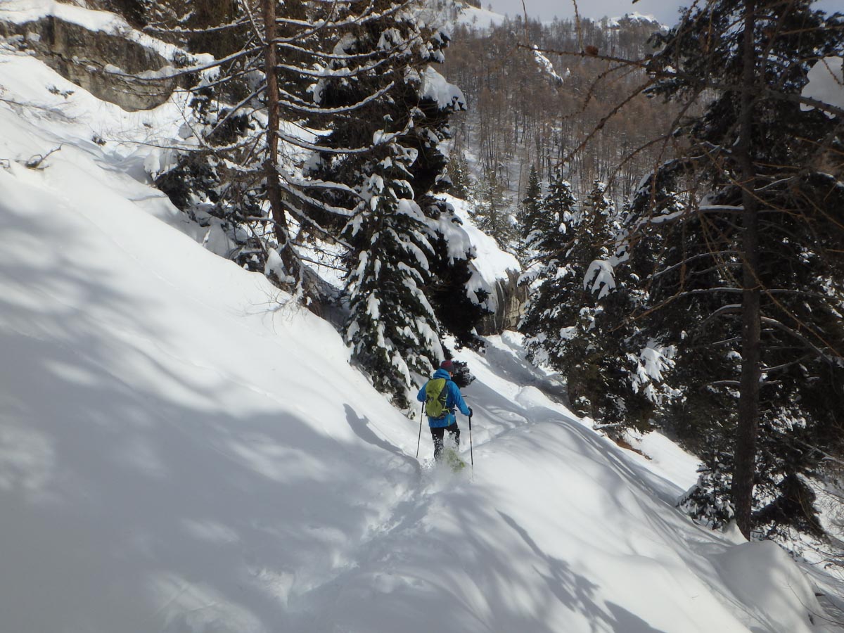 Chaillol in France - a person is skiing down a snowy slope.