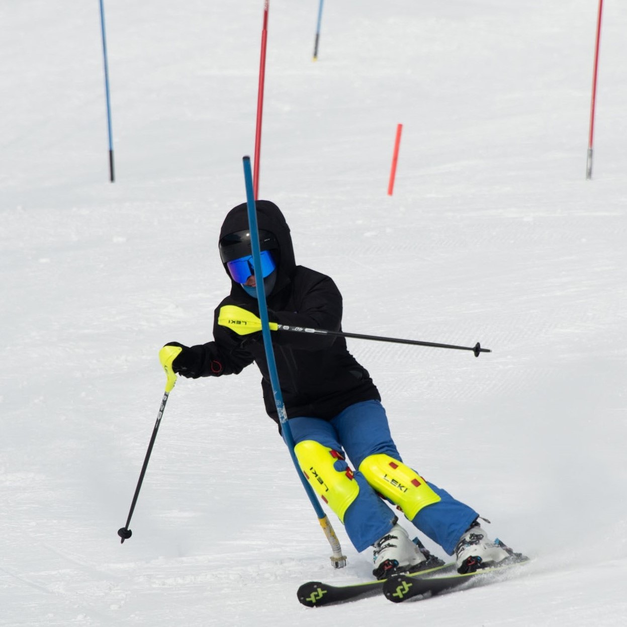Plattekill in USA - a person on skis going down a hill.