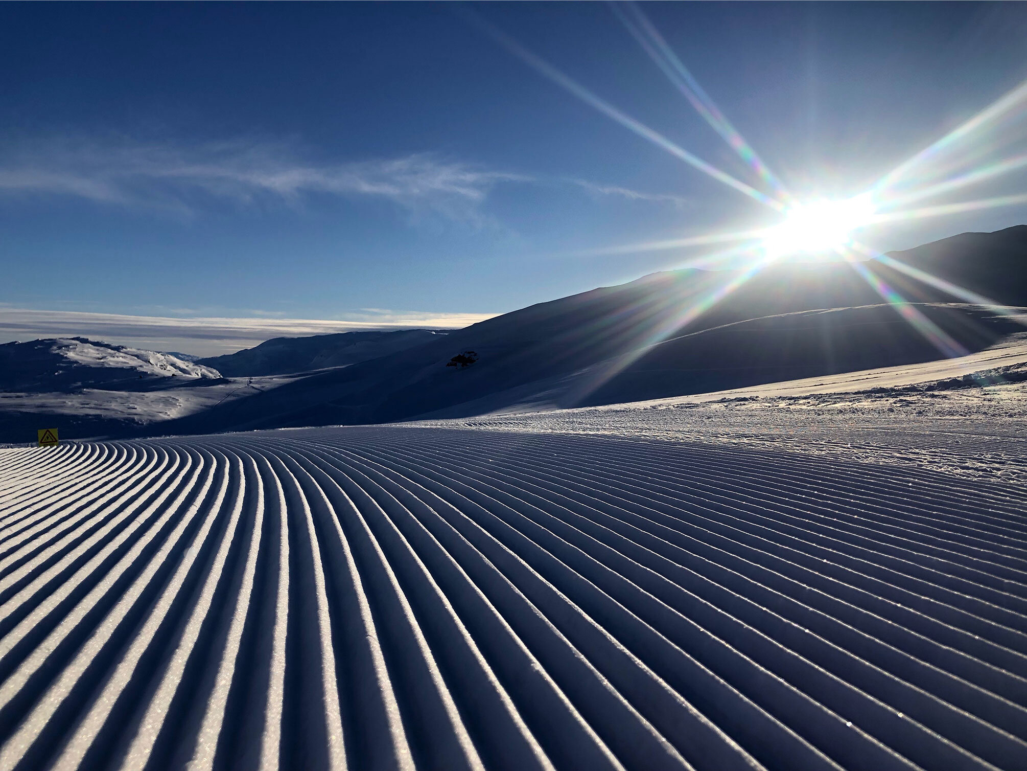 Røldal in Norway - tracks in the snow.