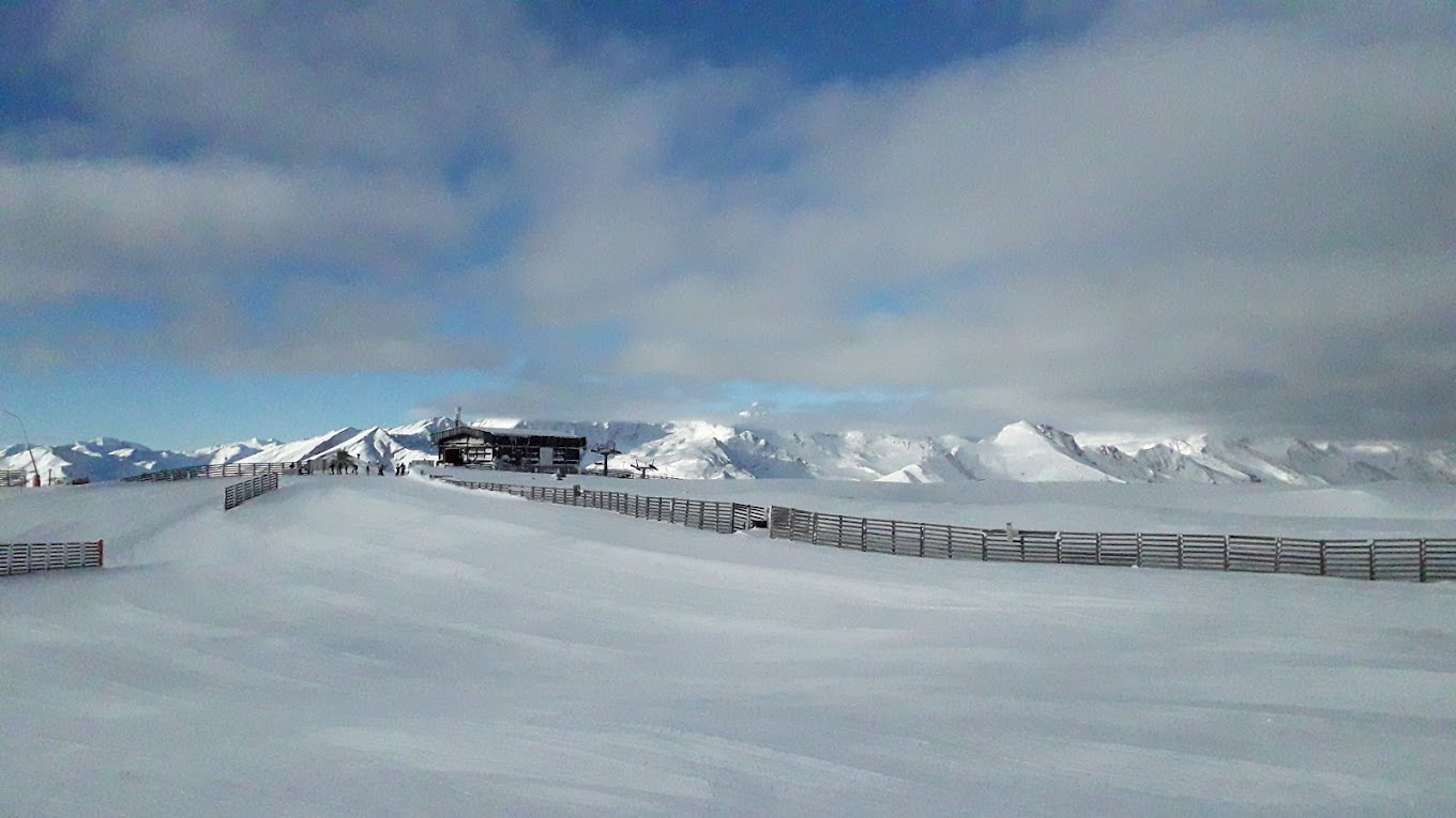 Katschberg in Austria - the snow is white in color.