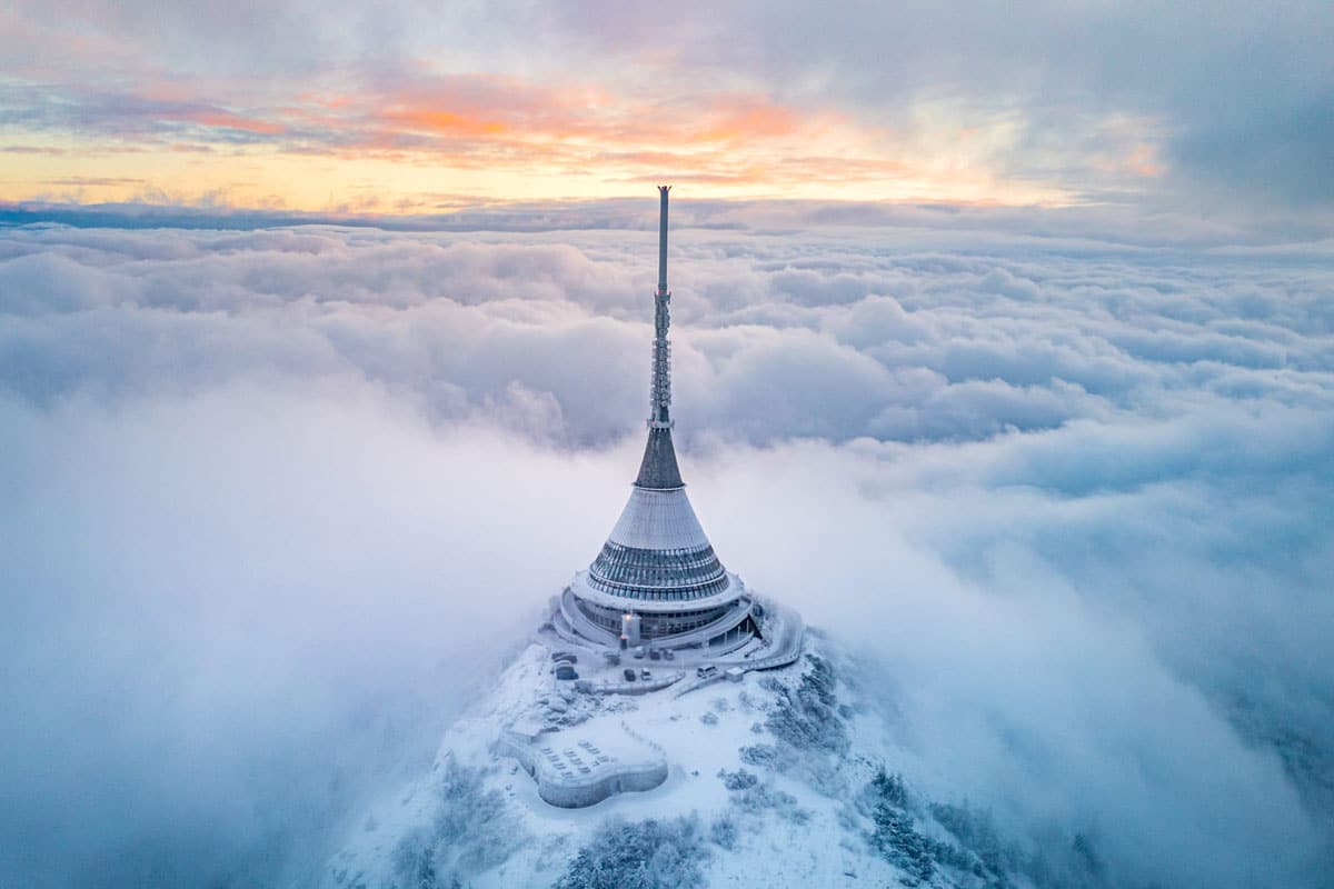 Ještěd – Liberec in Czech Republic - the eiff tower above the clouds.