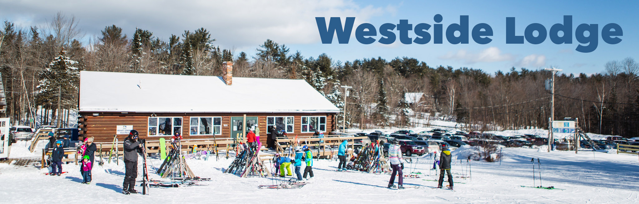 Mt Abram in USA - a group of people standing in the snow.