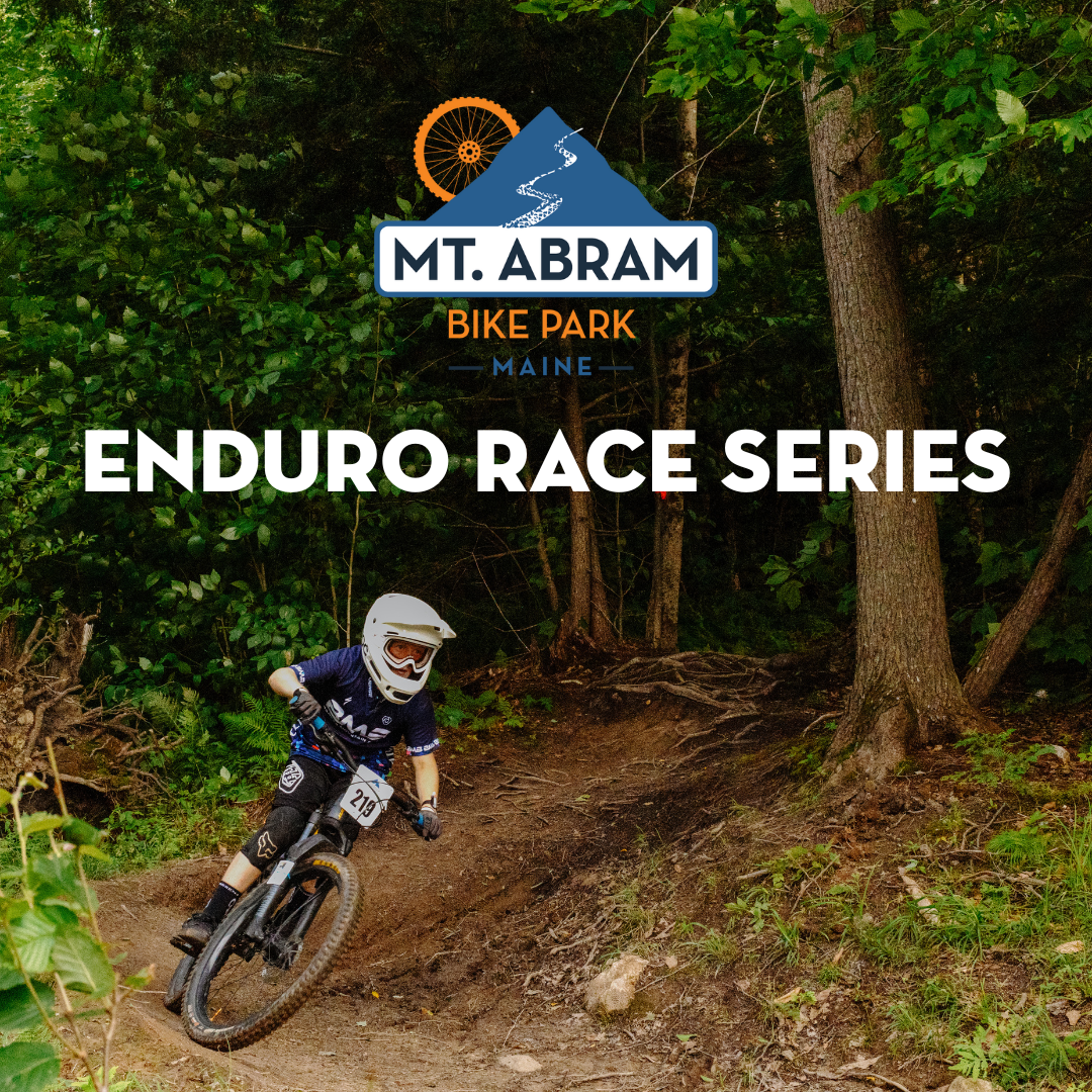 Mt Abram in USA - a person riding a dirt bike on a trail.