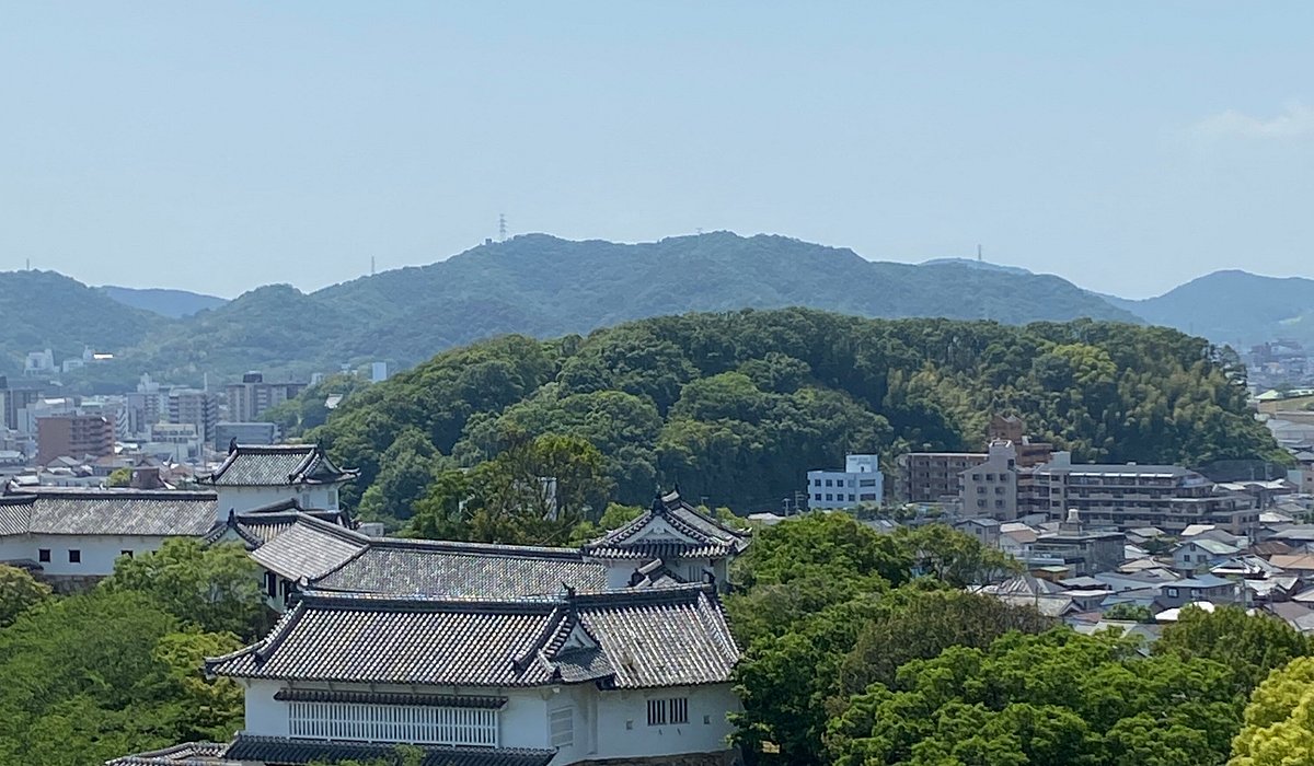 Ojiro in Japan - a view of a city from a hill.