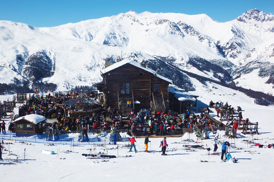 Livigno in Italy - snow on the ground.
