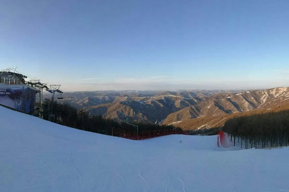 Changchengling in China - a view from the top of a ski slope.