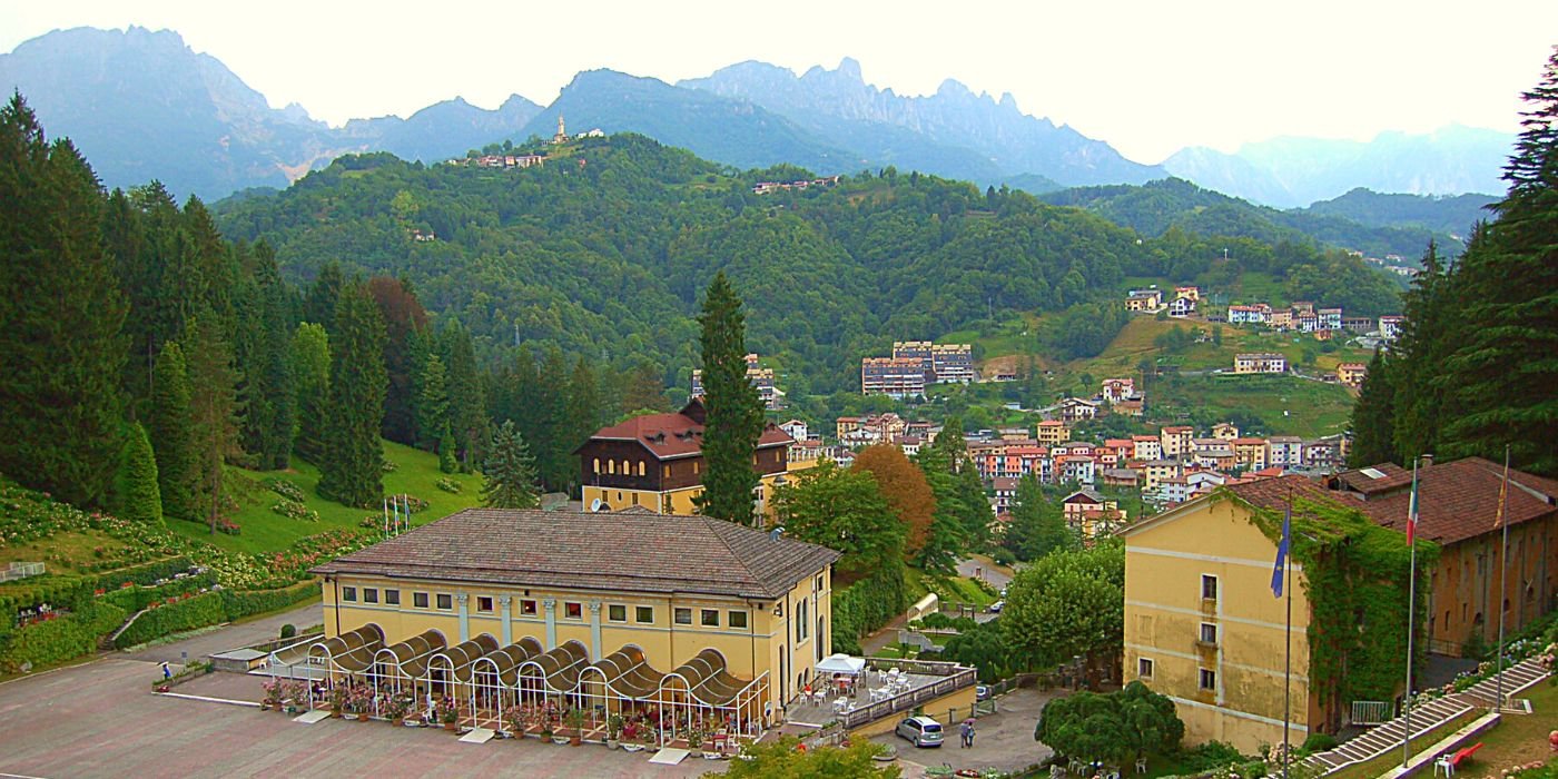 Recoaro Mille in Italy - a view of a small town in the mountains.