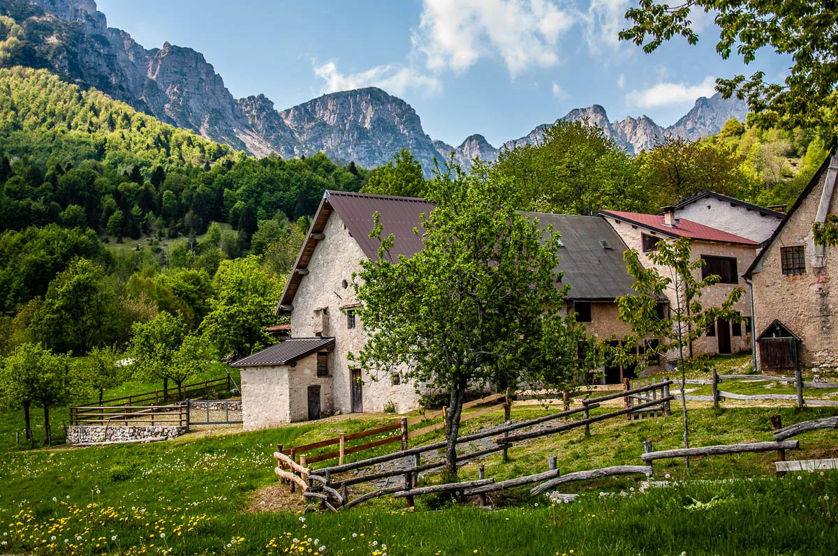 Recoaro Mille in Italy - a house in the middle of the mountains.