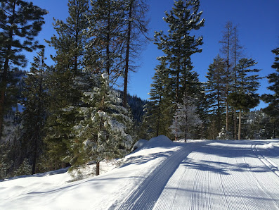 A picturesque winter scene at Loup Loup Ski Bowl in Okanogan Washington showcasing a bustling ski resort with a charming chalet amidst a captivating winter landscape teeming with sports enthusiasts.