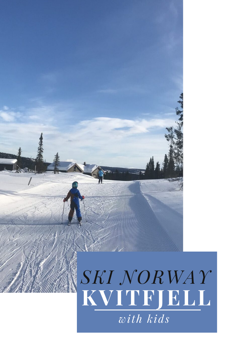 Kvitfjell in Norway - a person skiing down a snow covered slope.