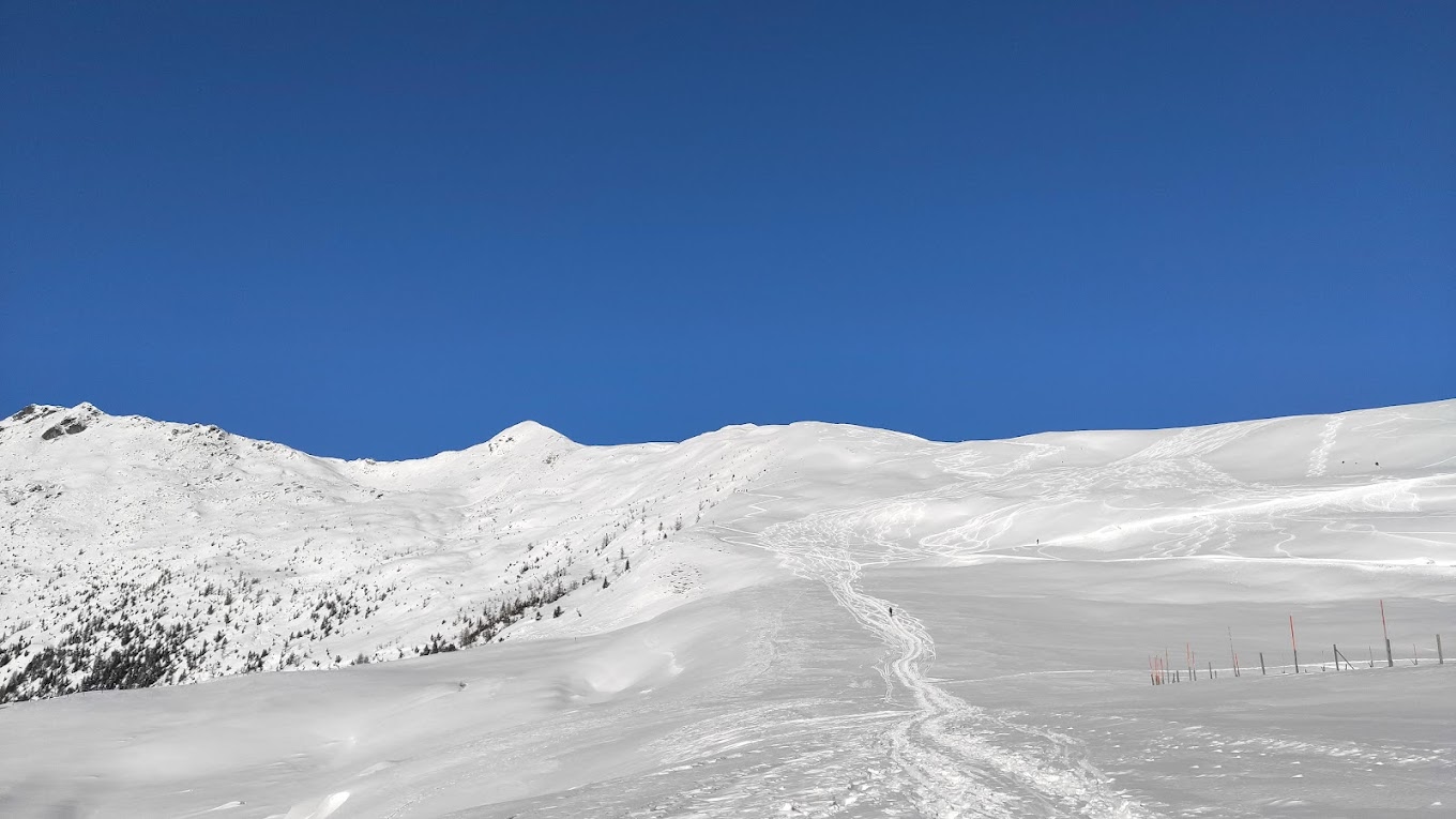 Zettersfeld Lienzer in Austria - a person skiing down the side of a mountain.