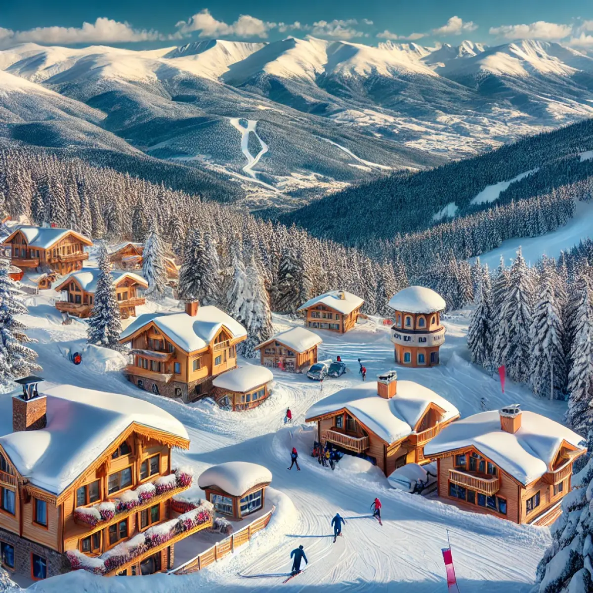 Kartalkaya in Turkey: a ski resort surrounded by snow covered mountains.