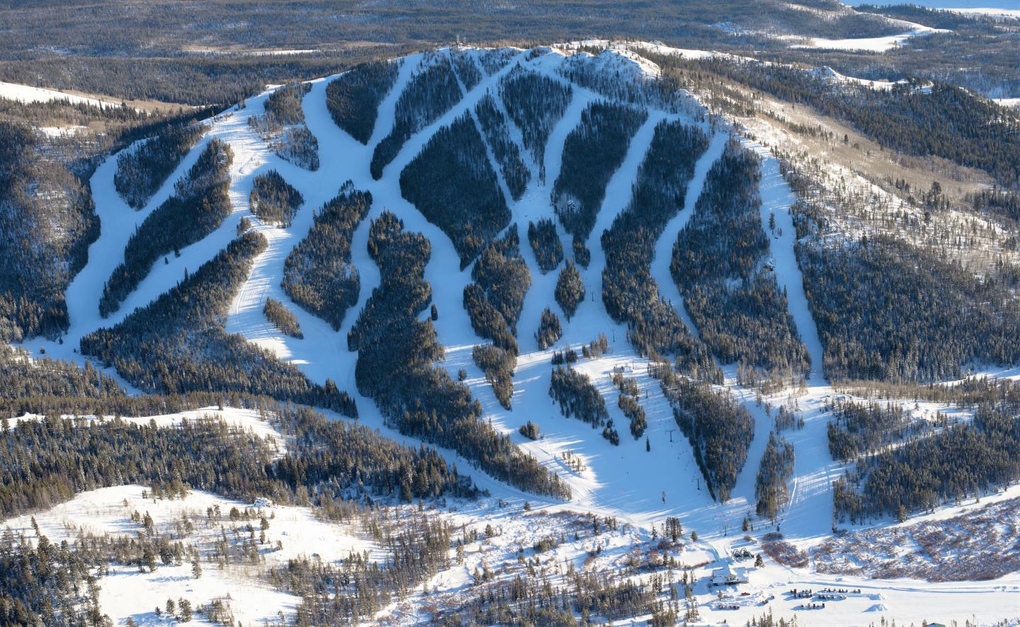White Pine in USA - a view of the mountains from the top of a mountain.