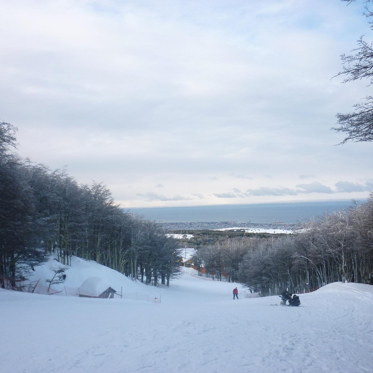 Club Andino in Chile - a view from the top of a snowy hill.
