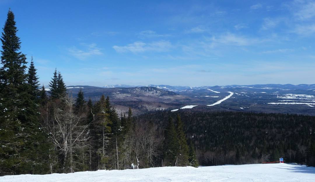 Mont-Sainte-Anne in Canada - the view from the top of the mountain.