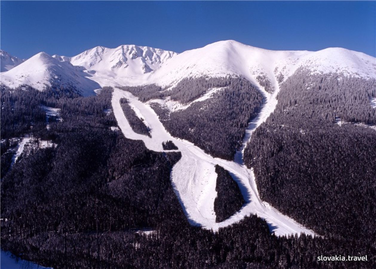 Roháče – Spálená in Slovakia - a view of a mountain range with a river running through it.
