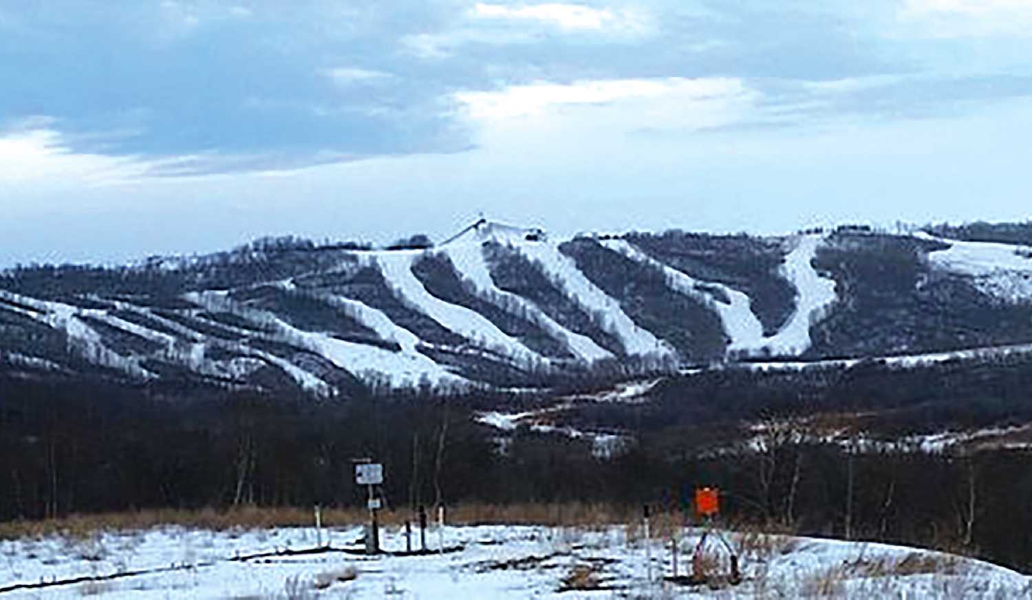 Asessippi in Canada - snow on the ground.