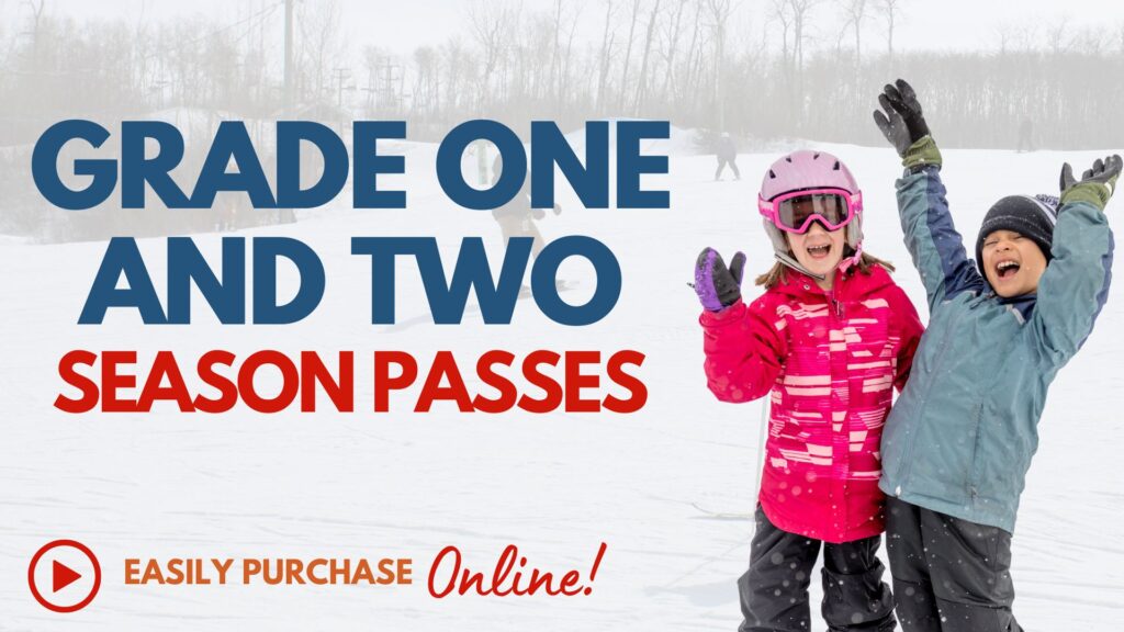 A winter sports scene in Asessippi Inglis featuring a ski resort with a child learning to ski and a family enjoying skiing activities in Manitoba