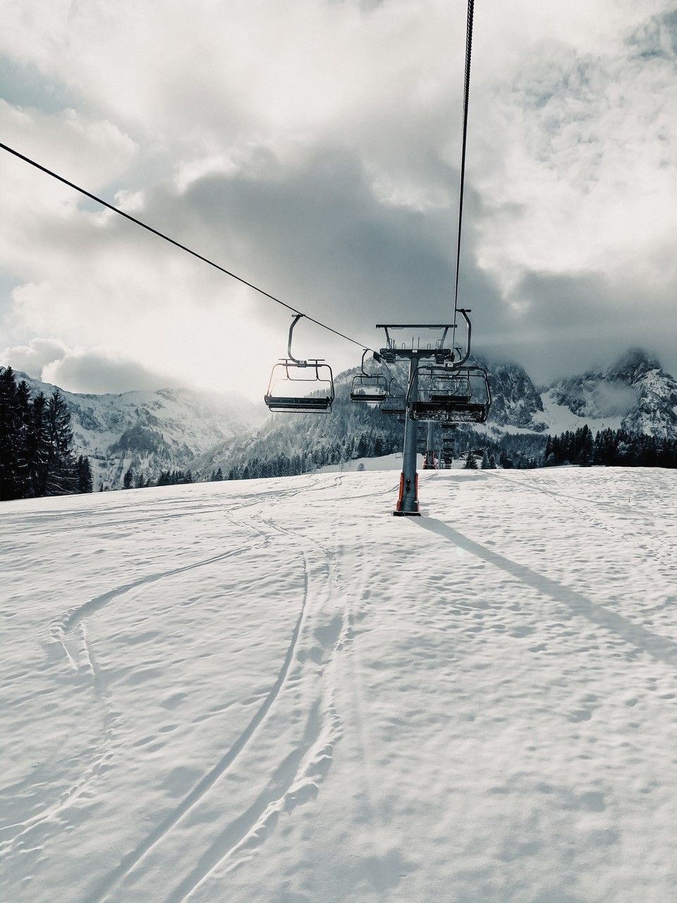 Zahmer Kaiser in Austria - a ski slope with a ski lift going up it.