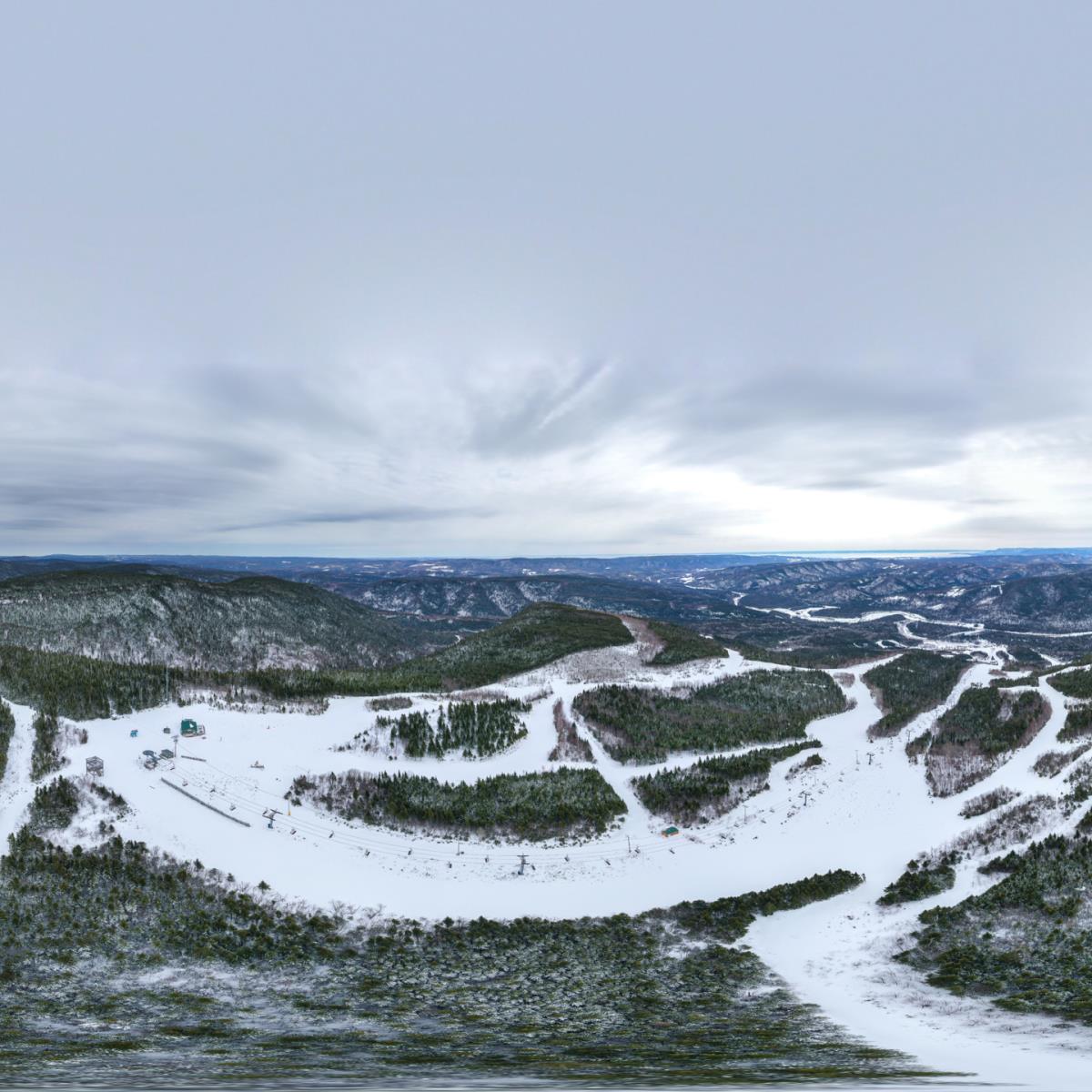 Pin Rouge in Canada - snow on the ground.