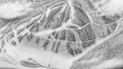 A skier enjoying their time at the ski resort in Cloudcroft New Mexico. The resort is complete with a ski lift providing an exciting winter sports scene against the backdrop of a majestic mountain.