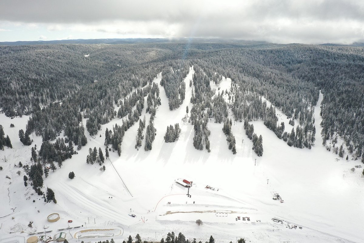 Cloudcroft in USA - a view from the top of a ski slope.