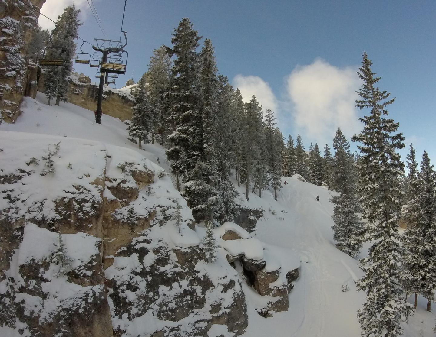 Meadowlark Ski Lodge in USA - a ski lift going up a snowy mountain.
