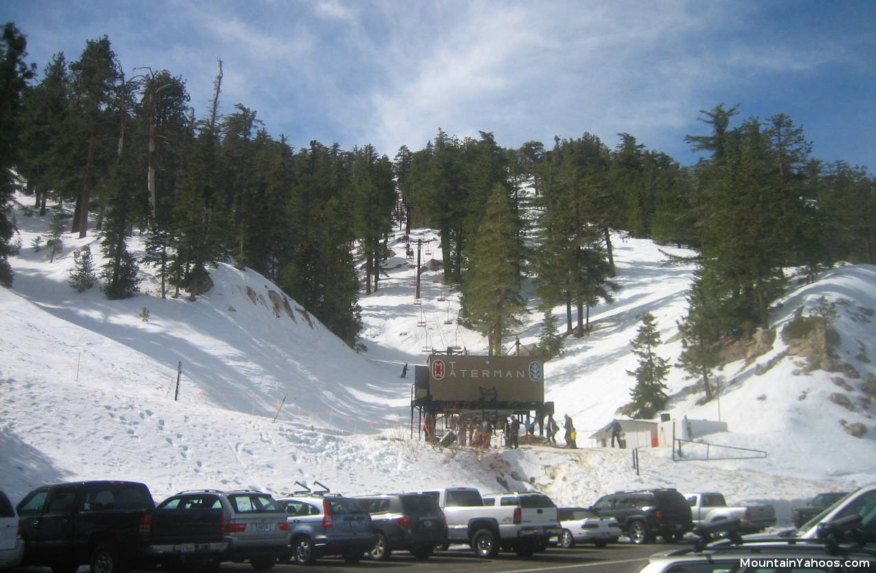 Mt Waterman in USA - snow on the ground.