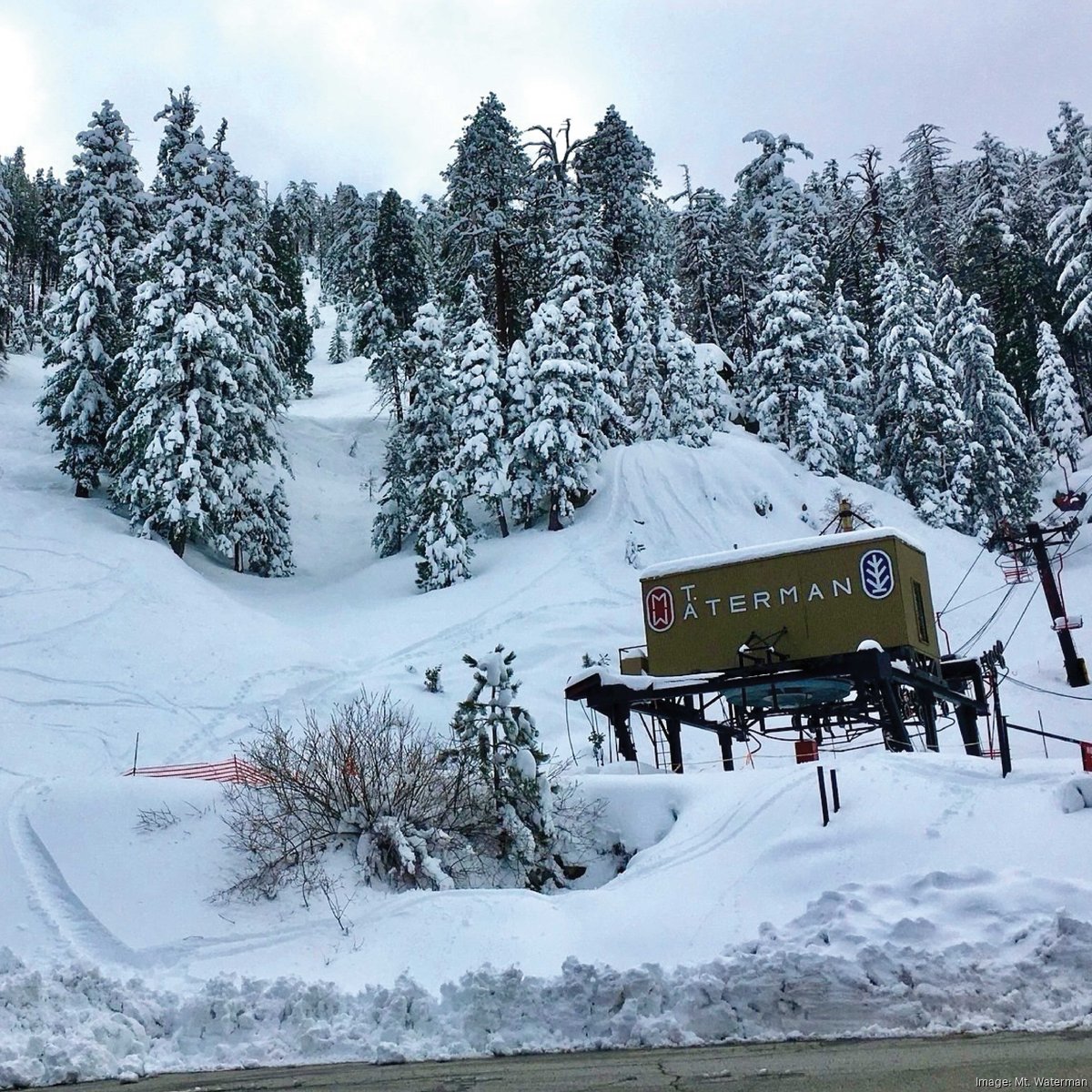 Mt Waterman in USA - a truck that is sitting in the snow.