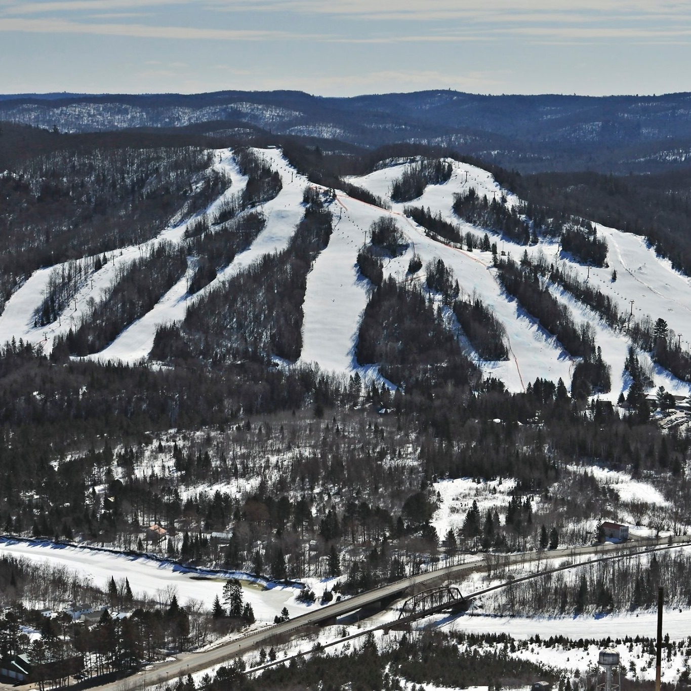 Searchmont in Canada - a view of the ski area from the top of the mountain.