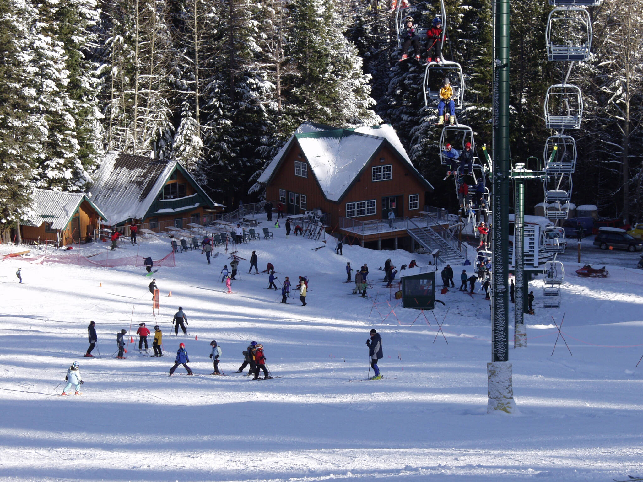 Cooper Spur in USA - snow on the ground.