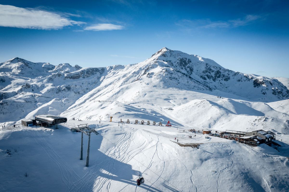 Domobianca in Italy - the ski area at the top of the mountain.